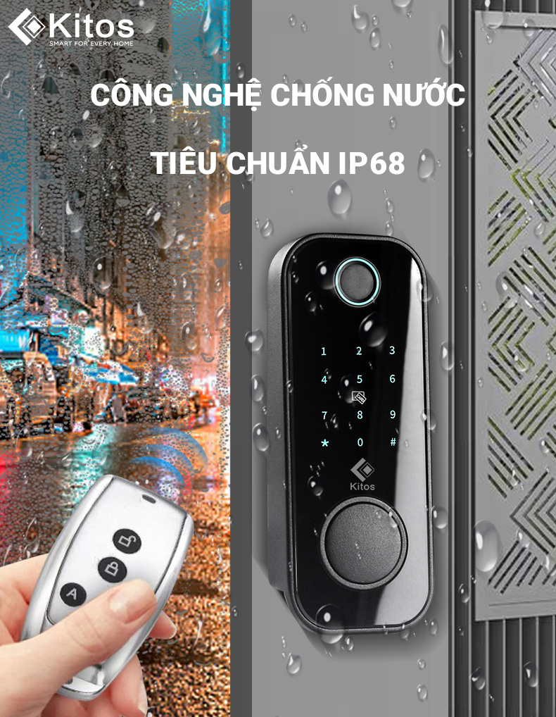 Khoá vân tay cửa cổng Kitos KT-DL04 Pro